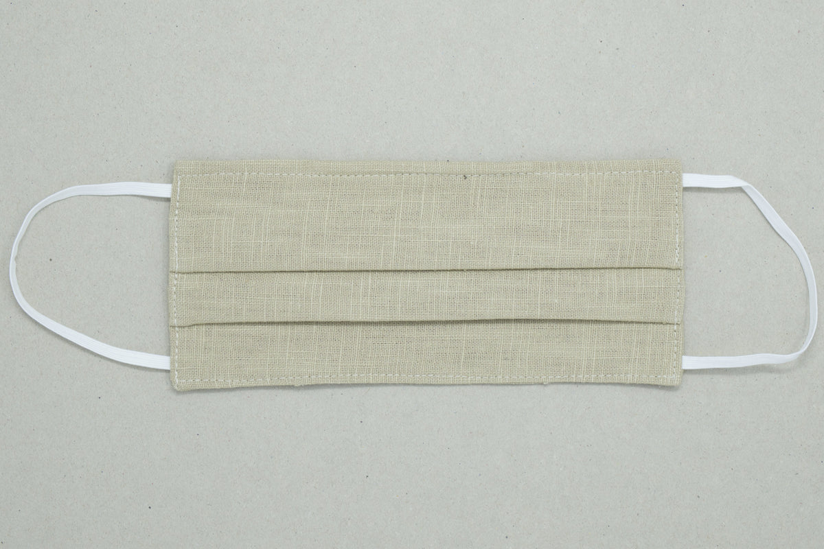Classic Linen Face Mask Ireland, 2 Ply with Nose Wire PureLinen.IE
